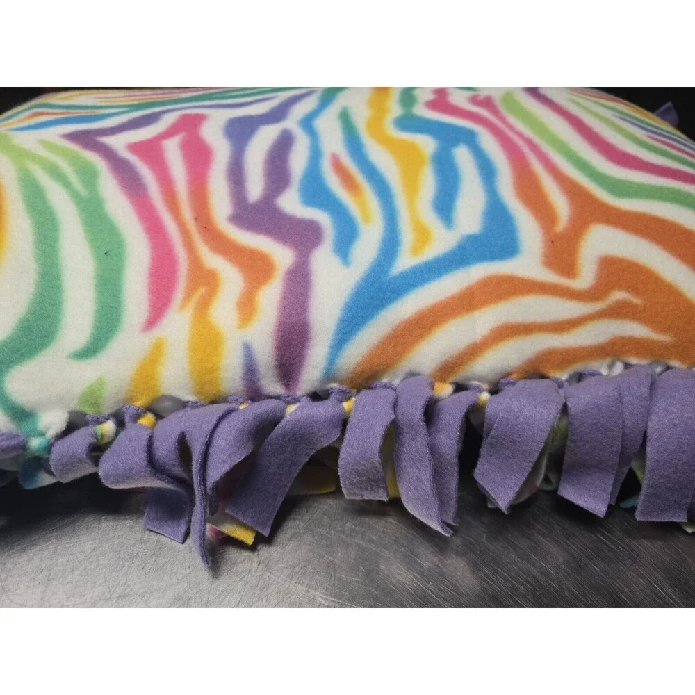 Handmade Pet Bed Colorful Zebra Print